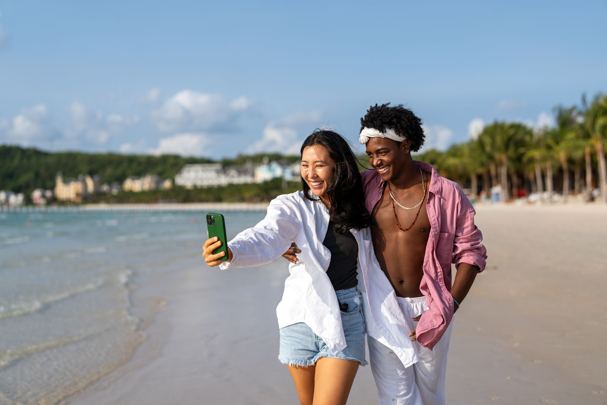 Couple on beach vacation