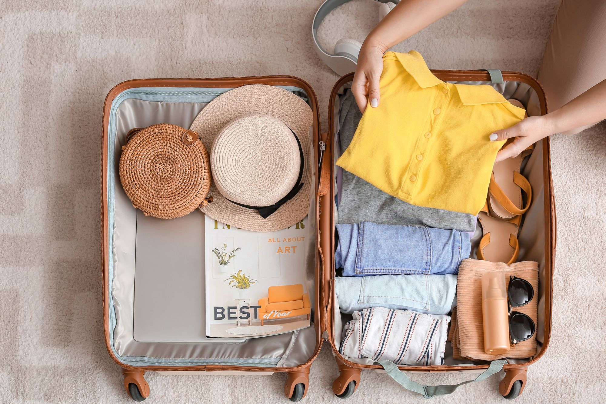 what to pack for caribbean vacation- suitcase